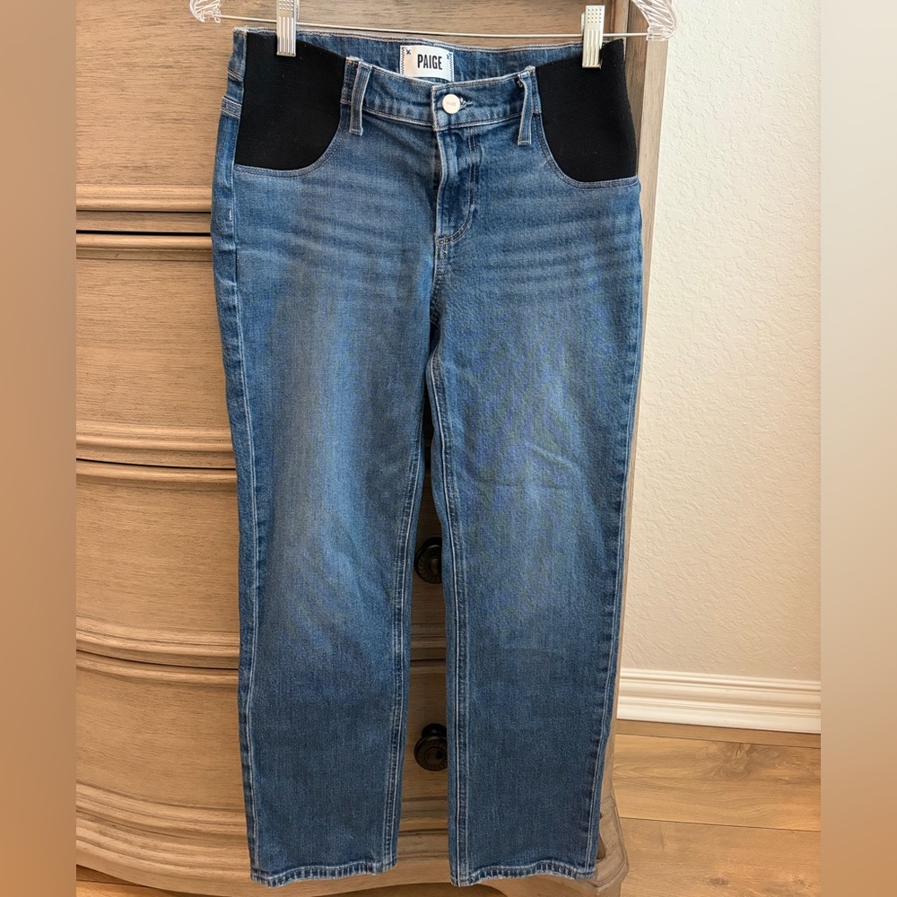 PAIGE Maternity Straight Leg Jeans - Picture 8 of 9
